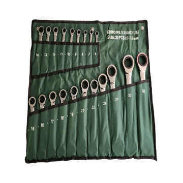 20-Piece Chrome Vanadium Ratchet Spanner Set
