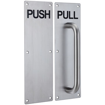 PUSH PLATE / PULL HANDLE SET 300x100mm