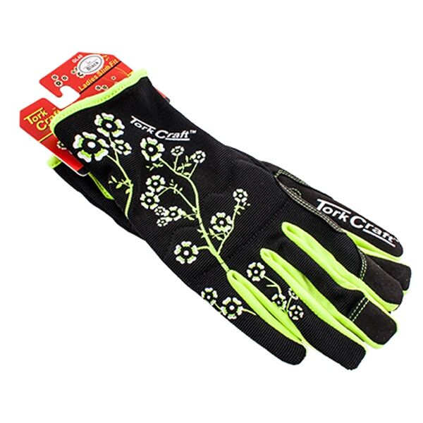 Ladies Slim Fit Garden Gloves Black X-Small
