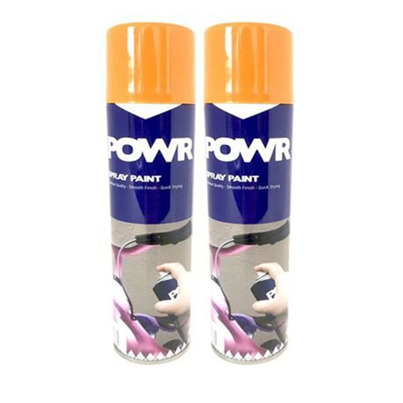 POWR Spray Paint Orange 300ml ( 2 Pack )