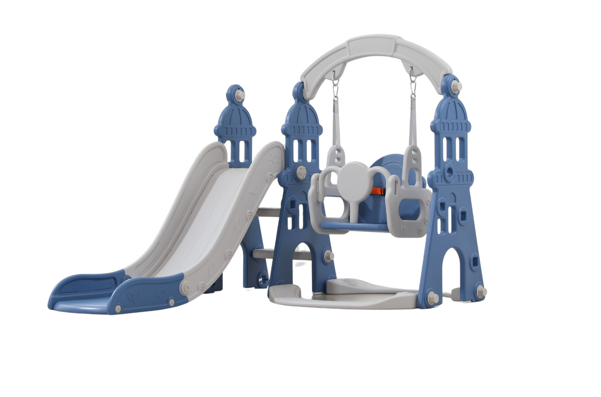 4-in-1 Kids Slide and Swing Set Swings & Slide Combo