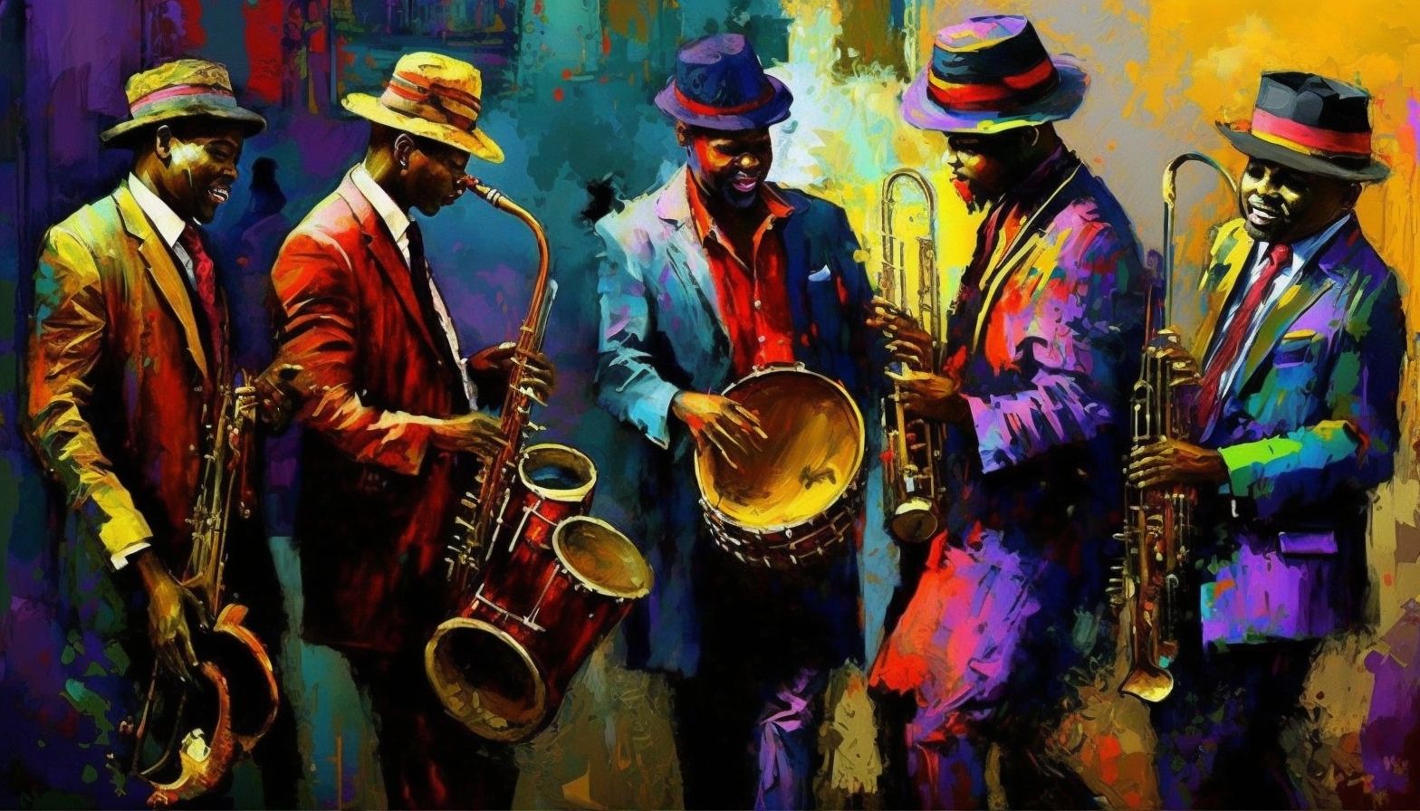 Canvas Wall Art- Township Jazz Band  B10012