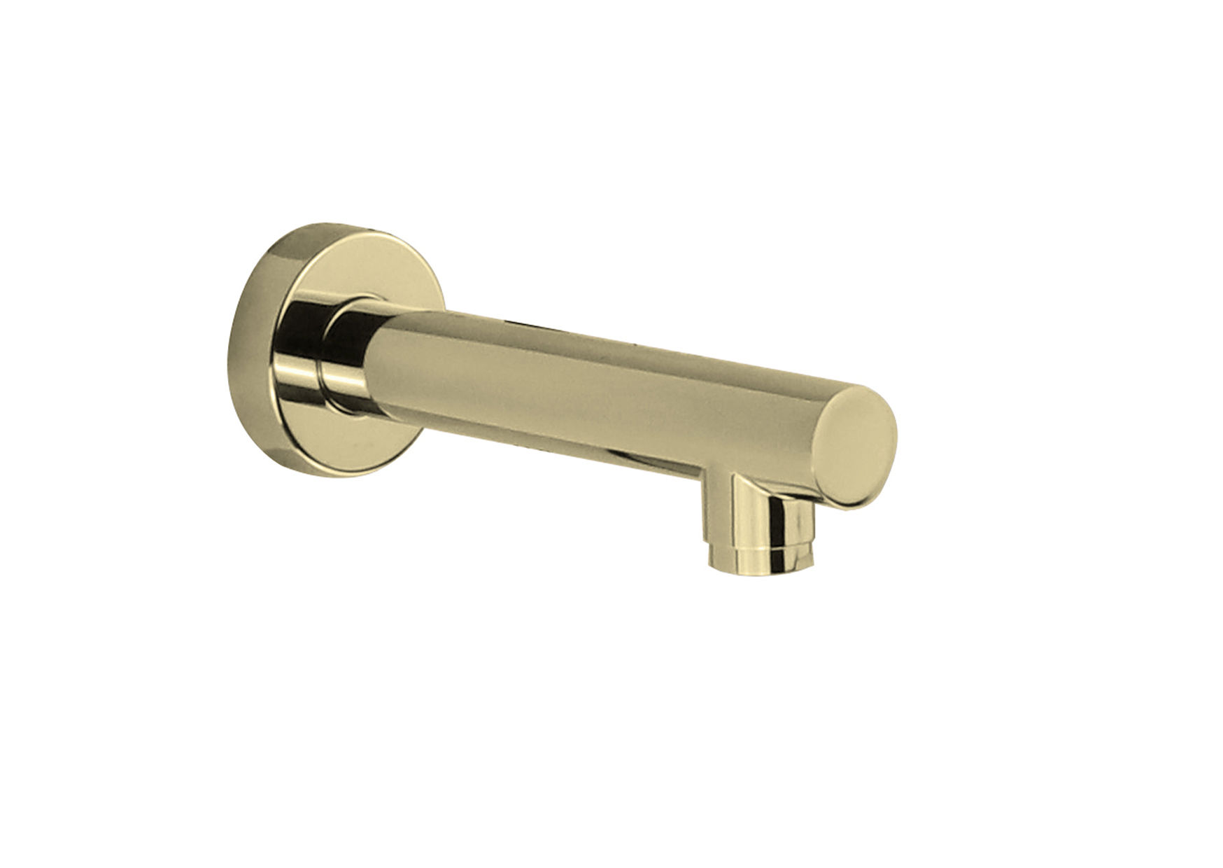Devario Spout 180mm Round Brass - Brushed Gold