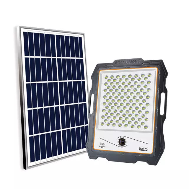 100W Solar Flood Light With Security Camera