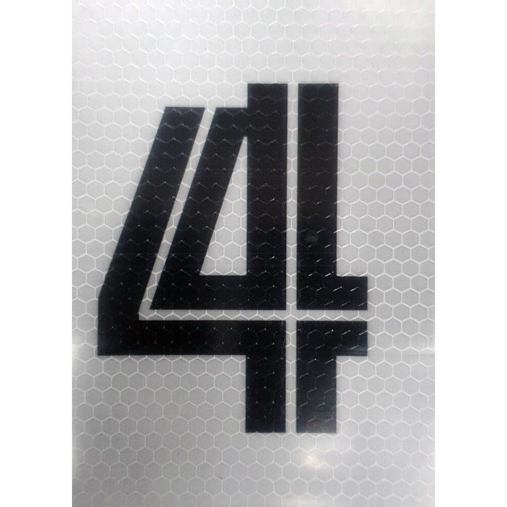 Black & White Reflective Number 4