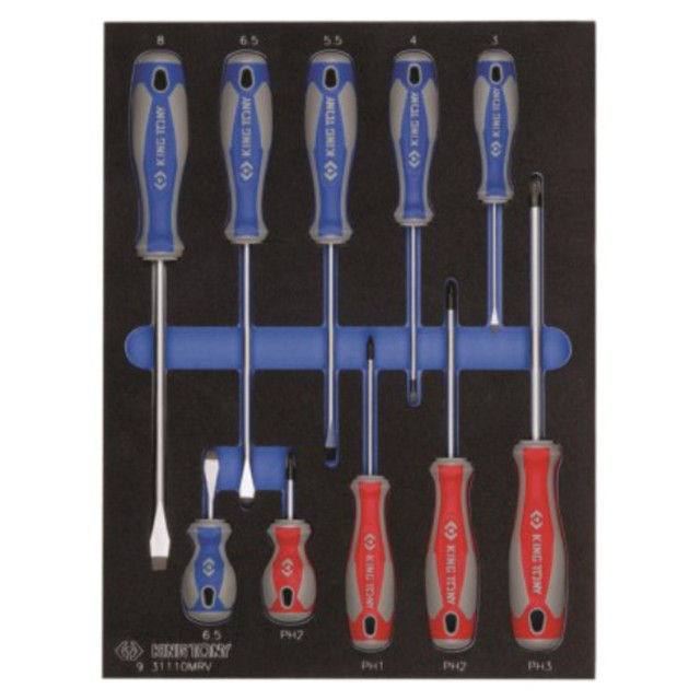 King Tony - Screwdriver Set 10 Piece Eva Foam