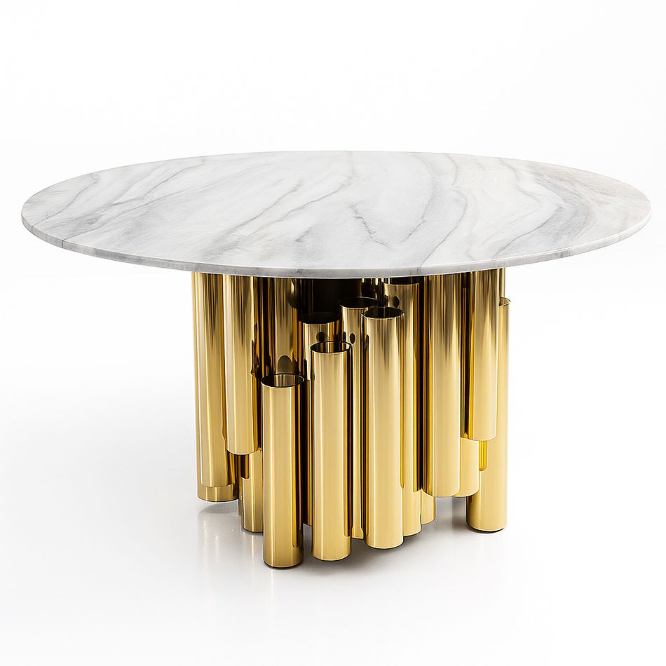 Plush “Pipe” Dining Table