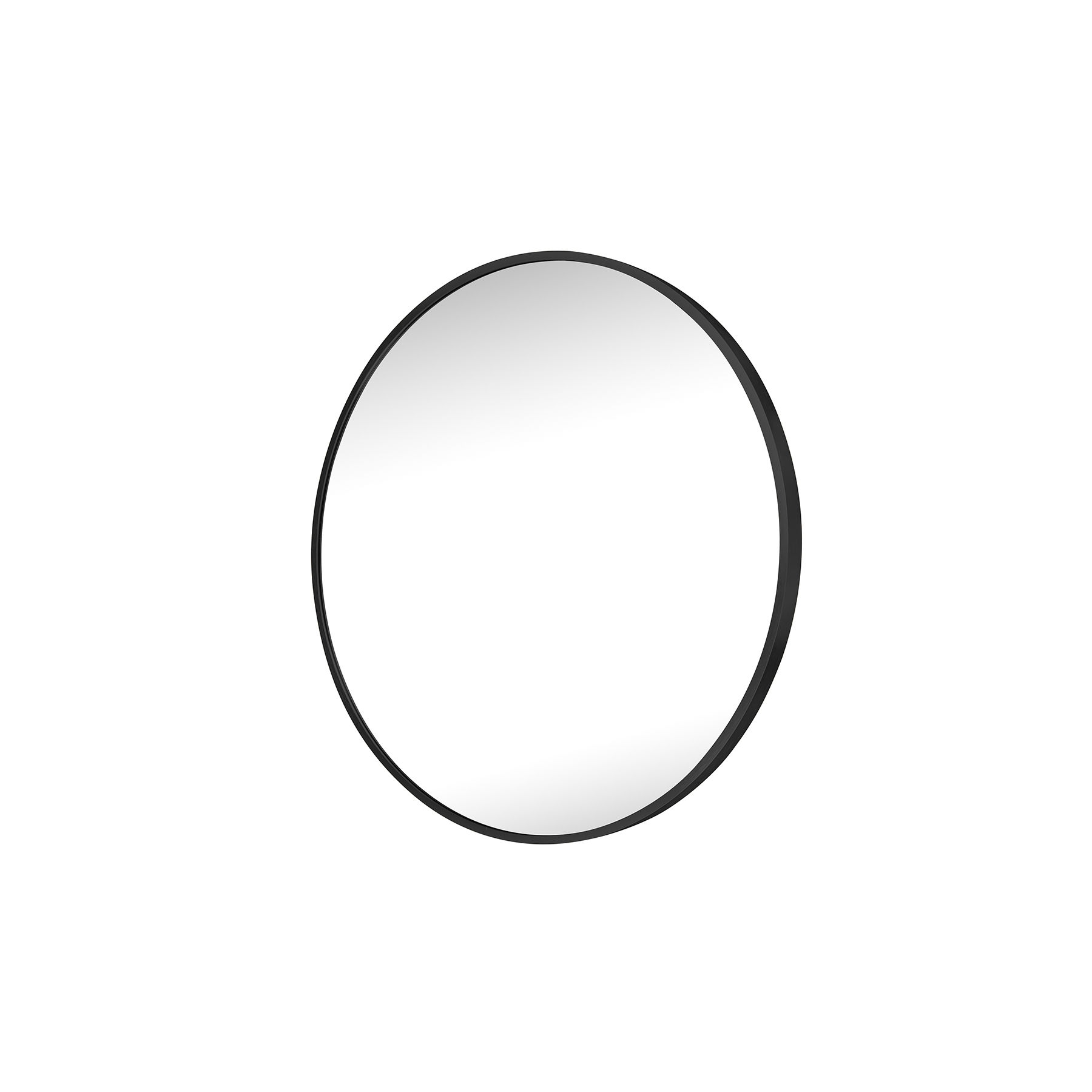 Paramount Mirrors & Prints - Round Aluminium 600 Mirror - Black