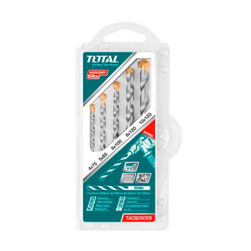 Total Tools 5PCS Masonry drill bits set 2 sets