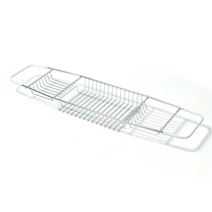Woodly Bath Caddy, Stainless Steel