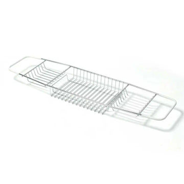 Woodly Bath Caddy, Stainless Steel