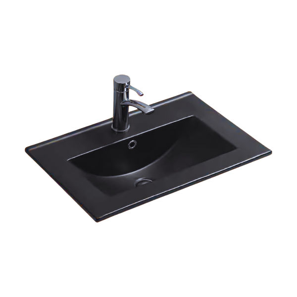 VANITY BASIN - GLOSS BLACK - 610X460X170MM