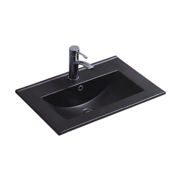 VANITY BASIN - GLOSS BLACK - 610X460X170MM
