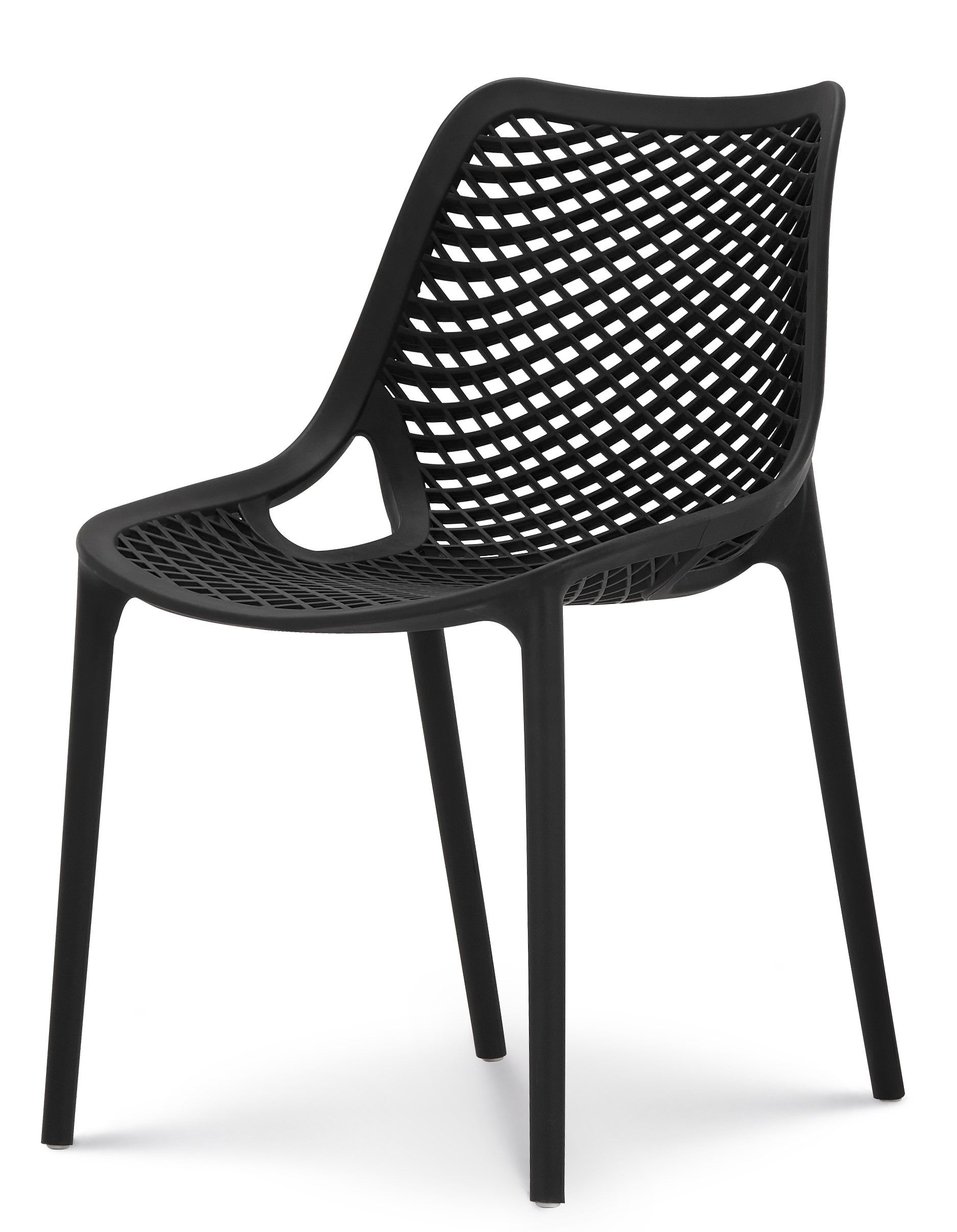 Plastic Patio Chair - Black