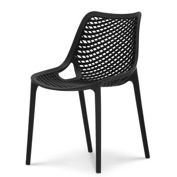 Plastic Patio Chair - Black