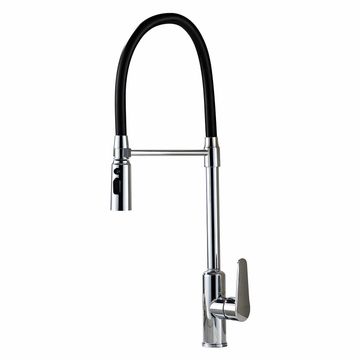 Kitchen Sink Faucet Mixer Tap 1006 Chrome with Black Neck