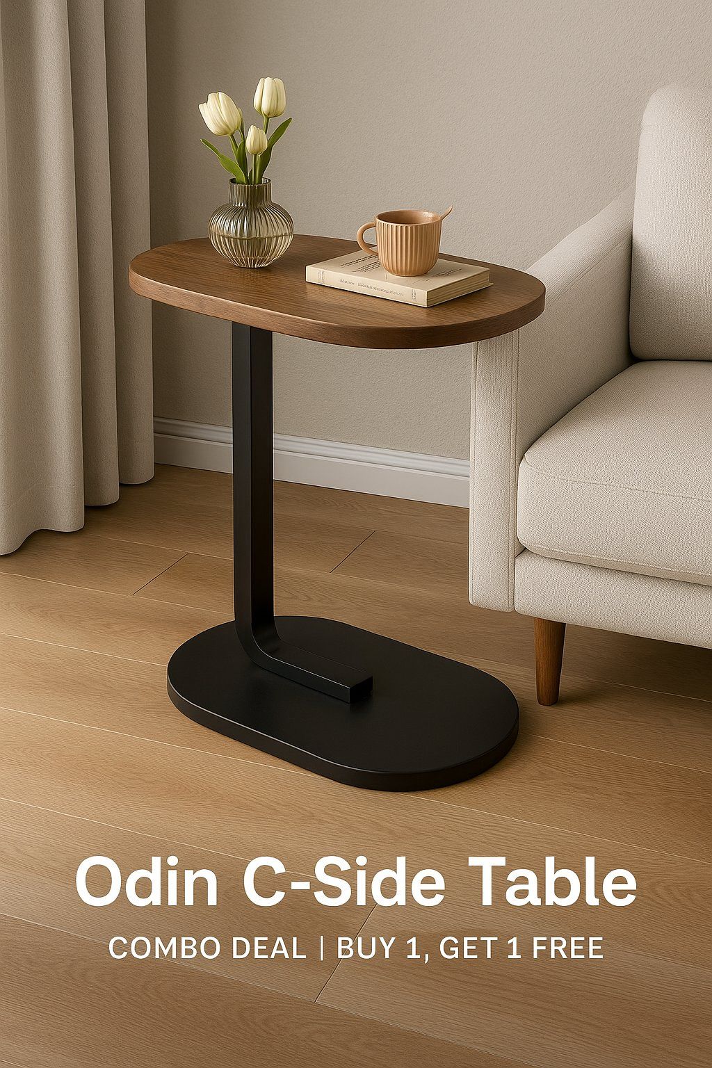 EFURN- Odin C-Side Table Black (Combo Deal)