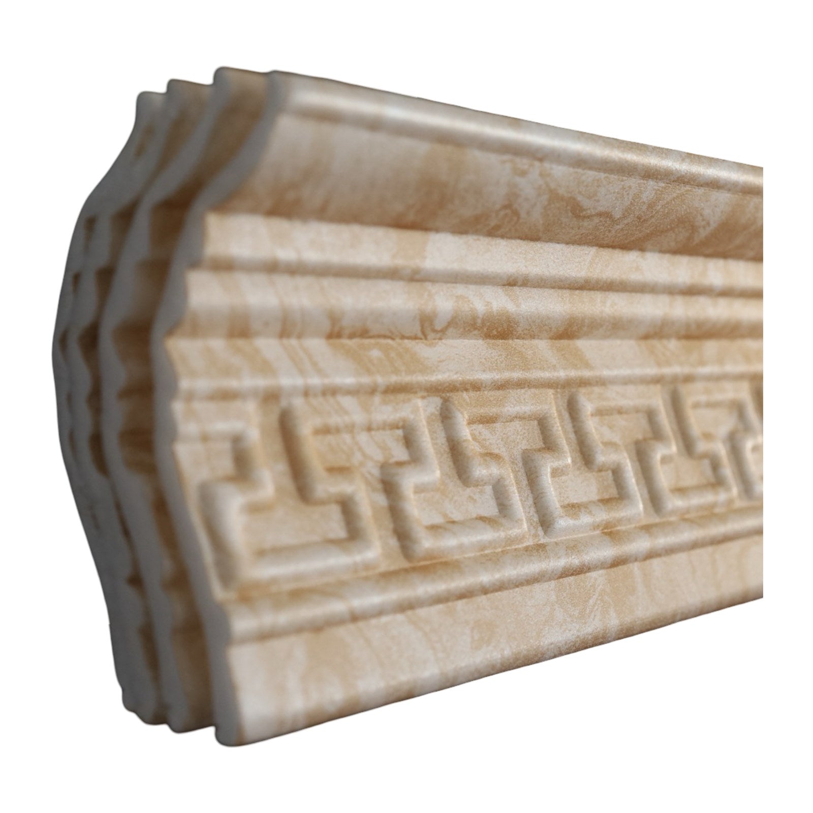 CBS Decor T17 Polystyrene Ceiling Cornice 2 m Pack of 4 - Beige And Flow