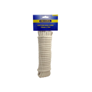 Dejuca - Cotton Sash Cord - 10mm X 10m  - Cord - 10mm - (hank) - 2 Pack