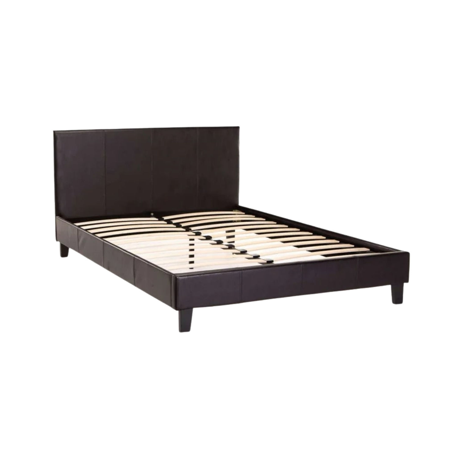 Leather Touch Upholstered Double Bed