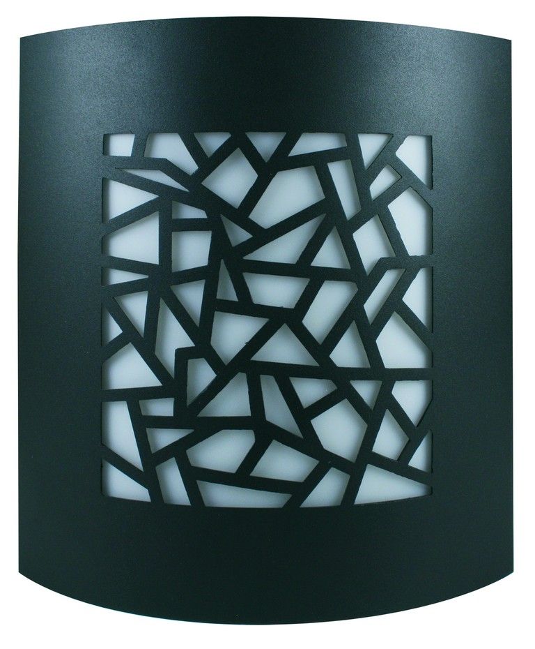230VAC 1xE27 Black Die-Cast Aluminium Wall Light