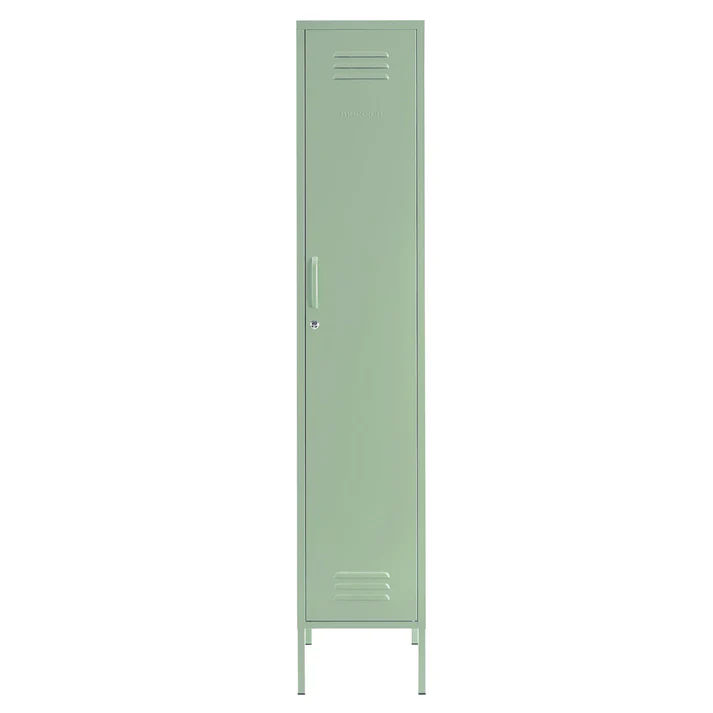 Steel Single Door Skinny Wardrobe Storage Cabinet Cupboard Locker -  Matcha Green