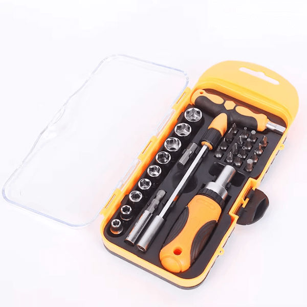 29 Piece Ratchet Screwdriver Socket Wrench Combination Set