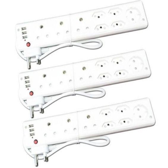 3 x Redisson USB Multiplug With USB - Multi plug USB - 9 Way