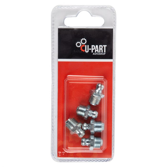 Bulk Pack x 12 U-Part Grease Nipple Straight M10X1 X5