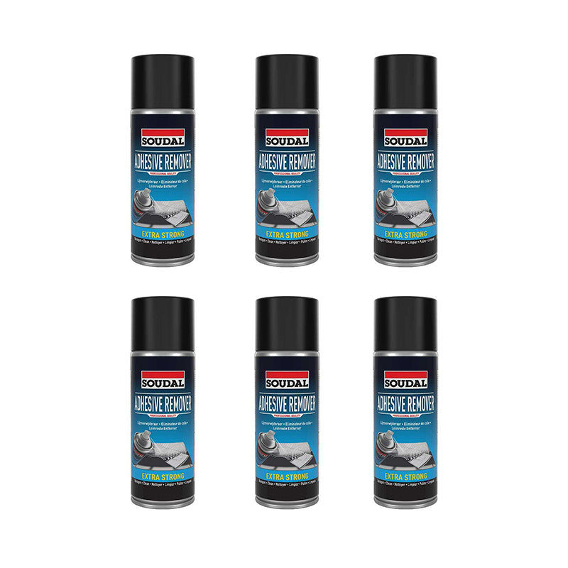 SOUDAL Adhesive Remover Aerosol Extra Strong Professional Quality 400ml ( 6 pack )