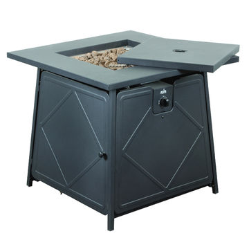ALVA -Gas Firetable With Lava Rocks & Lid
