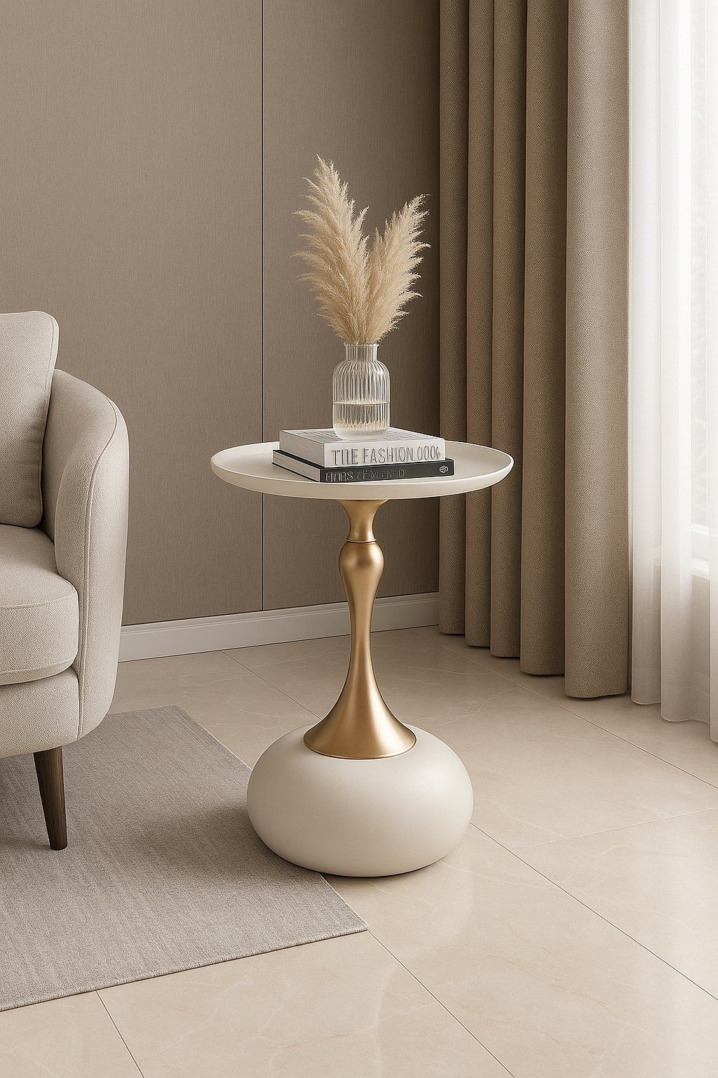 EFURN- Mermaid Side Table White – Combo Deal