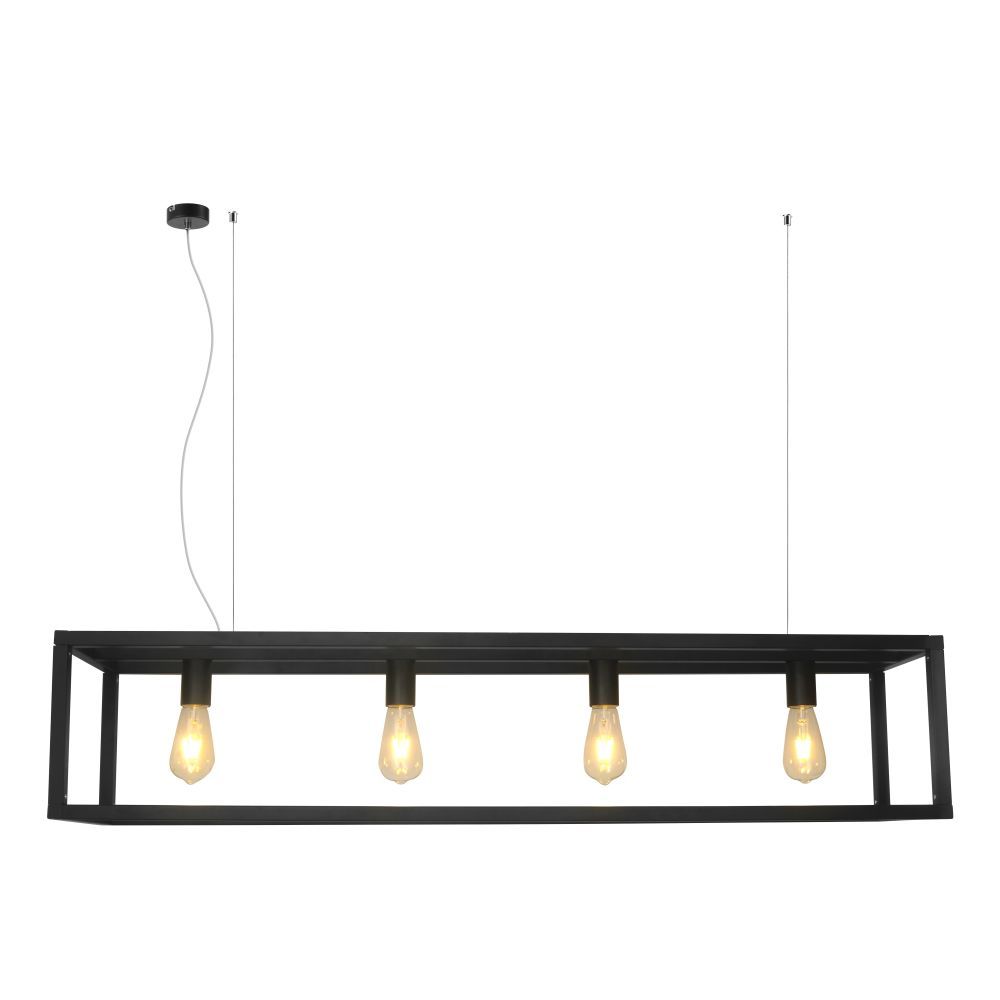 Eurolux Radiant Pendant 4LT Metal Black E27 4x60w