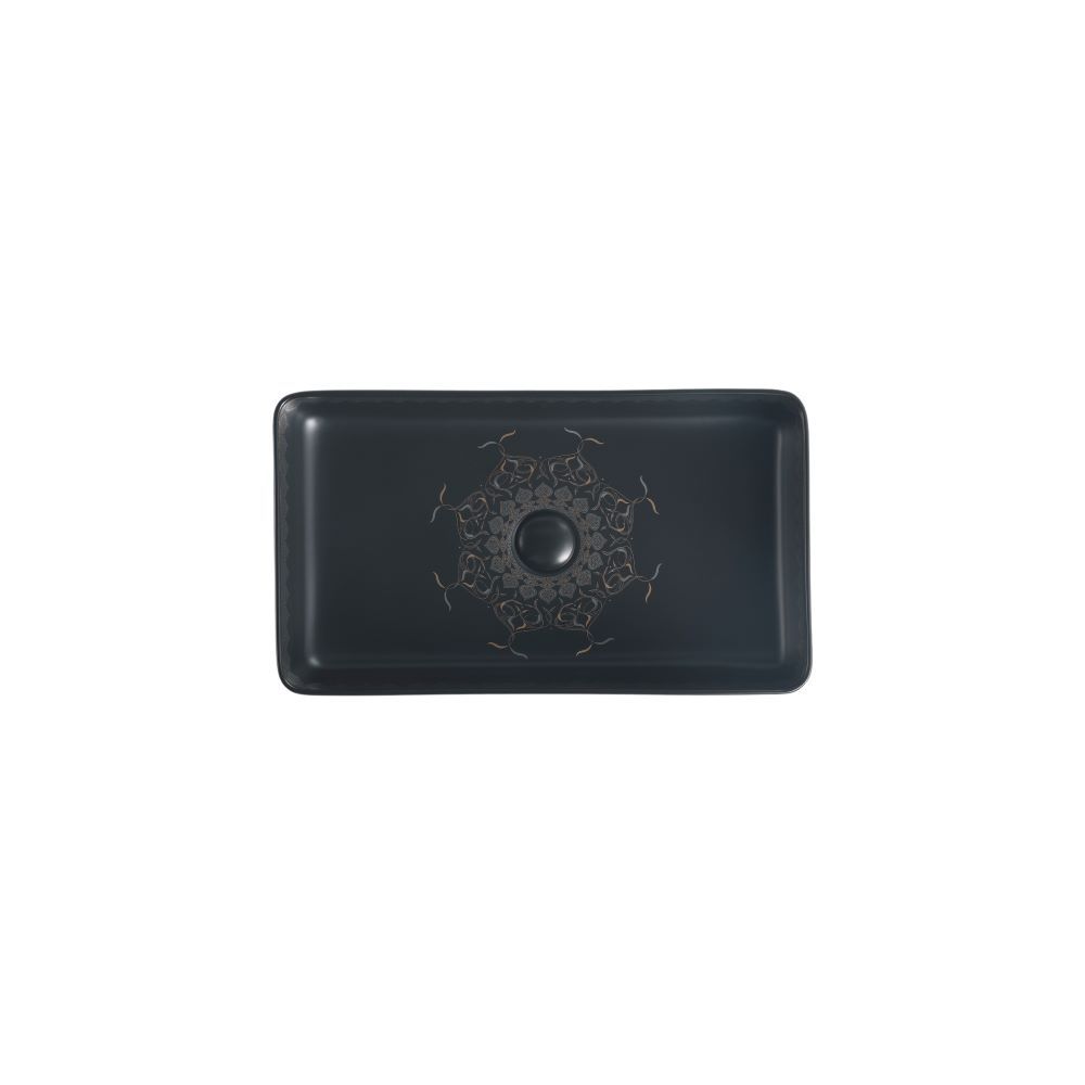 Counter top Ceramic Basin / table top - Kalina - Gloss Mat Black Square