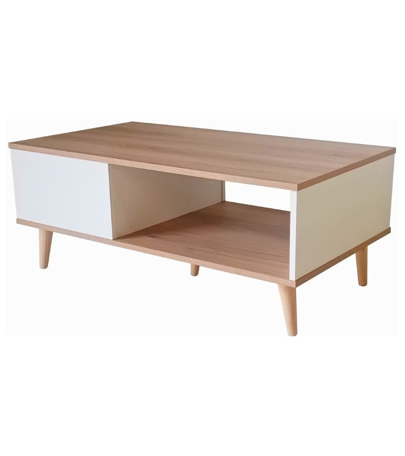 Cosenza Coffee Table - Sahara & White