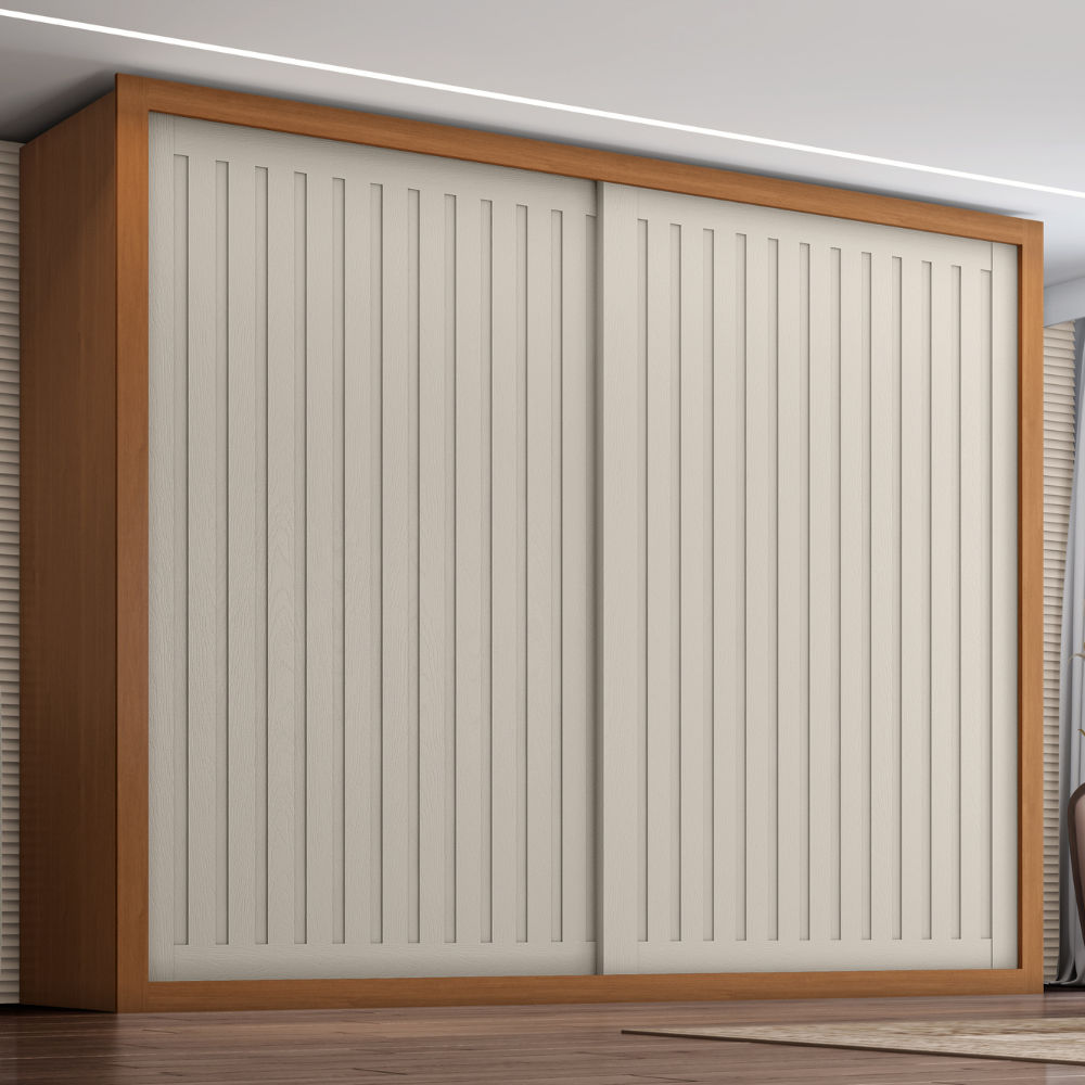 Coliseu 2-Door 6-Drawer Wardrobe-Cinnamon Sand