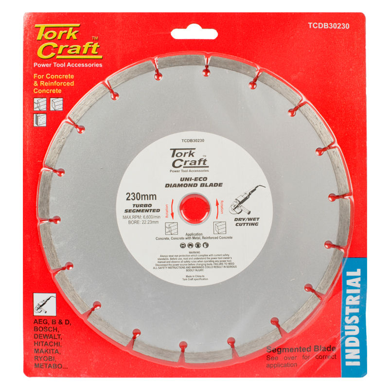 Tork Craft - Diamond Blade Segm.230mm Reinf.Concrete