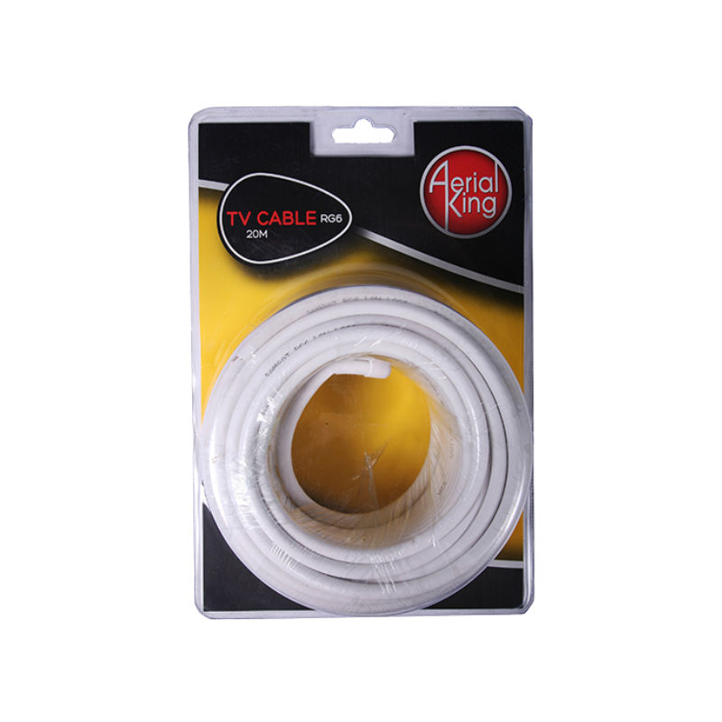 Cable RG6 White (20m) 64 Retail