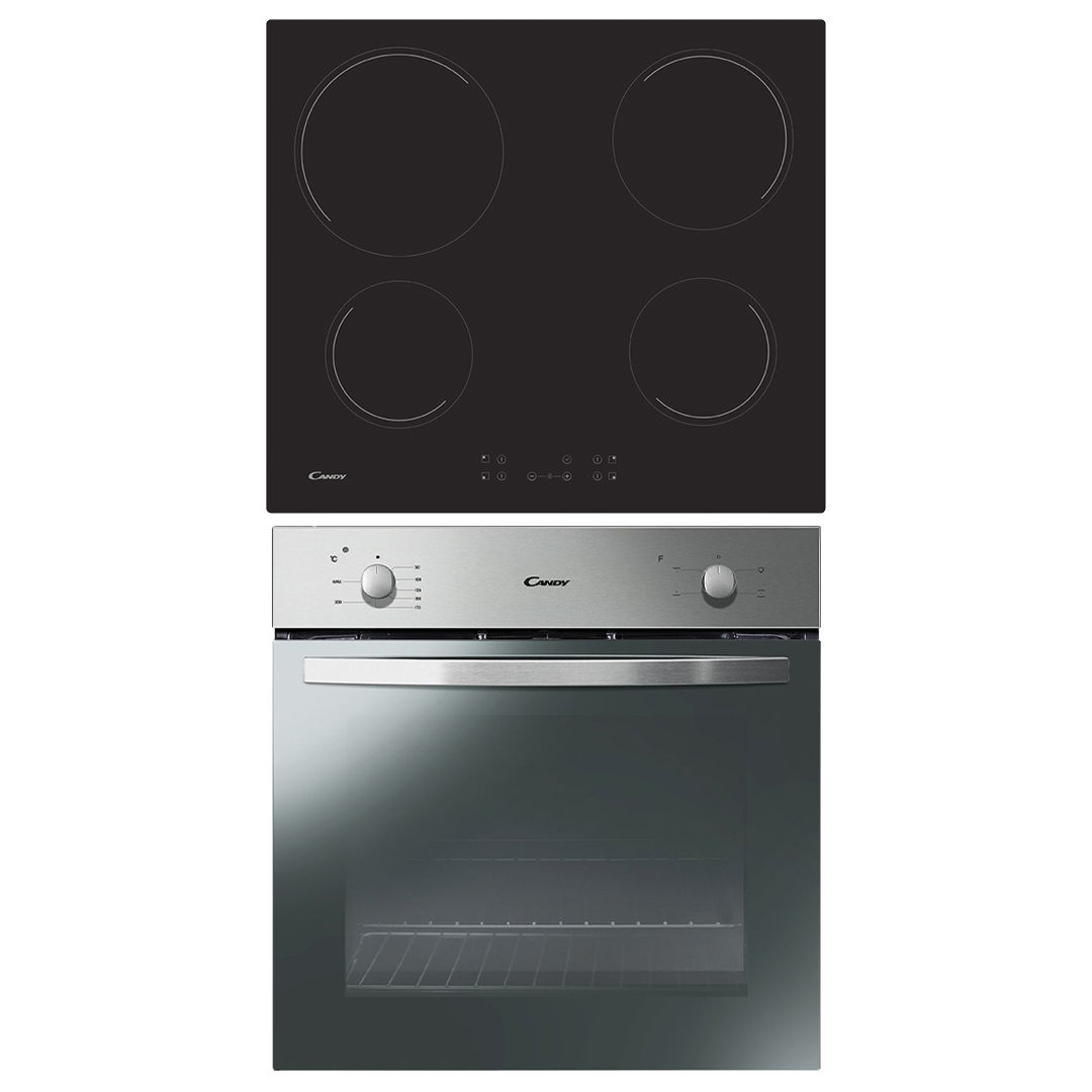 Candy 60cm Vitroceramic Hob & Static Oven Cooking Combo