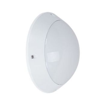 White Aluminium  Bulkhead 2xE27 14W IP54 Dia. 280mm