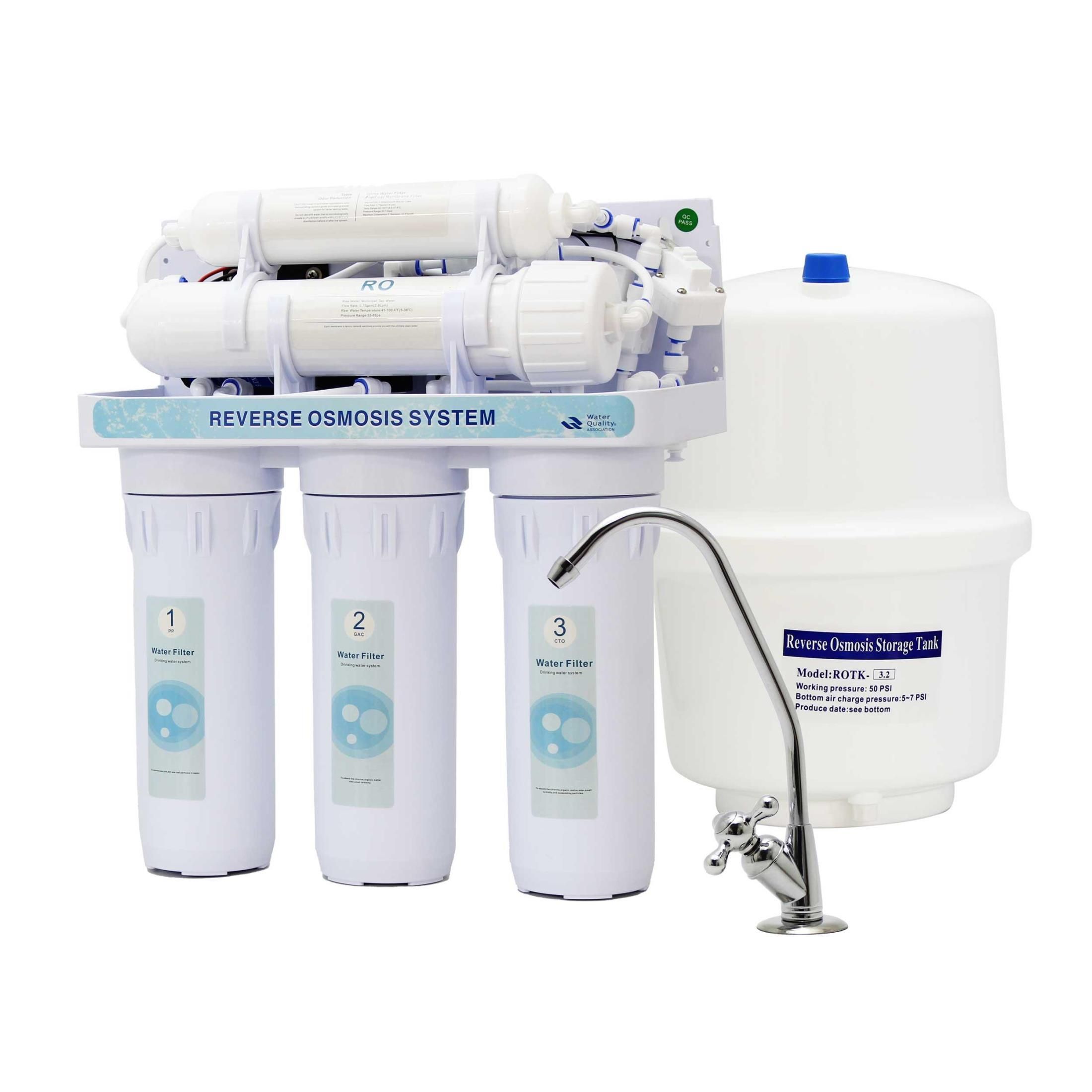 SUPERPURE 50GPD Reverse Osmosis Water Filter System With Pump | LEROY ...