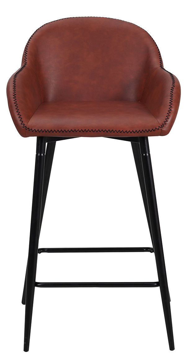 Manhattan P.U leather Bar Stool-Brown KT211