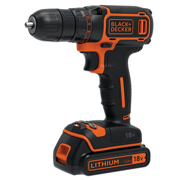 Black & Decker 18V System Drill Driver + 200mA charger & 1.5Ah battery | BDCDC18-QW