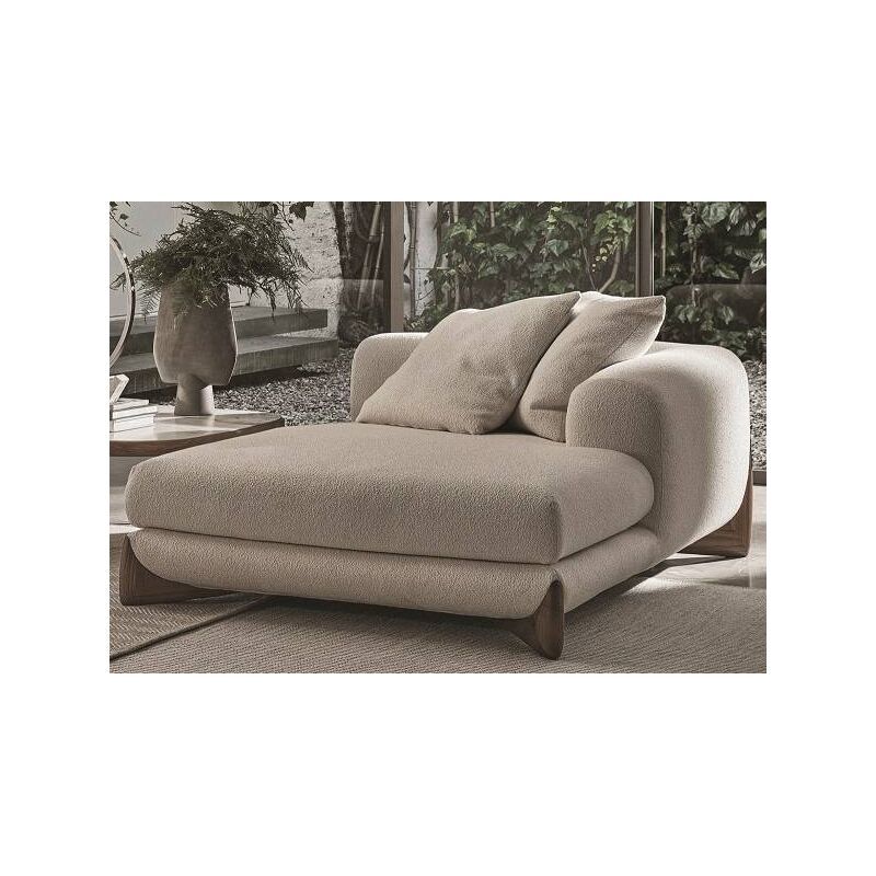 Jocelyn Chaise Longue -Light Grey -Velvet