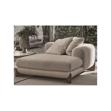 Jocelyn Chaise Longue -Light Grey -Velvet