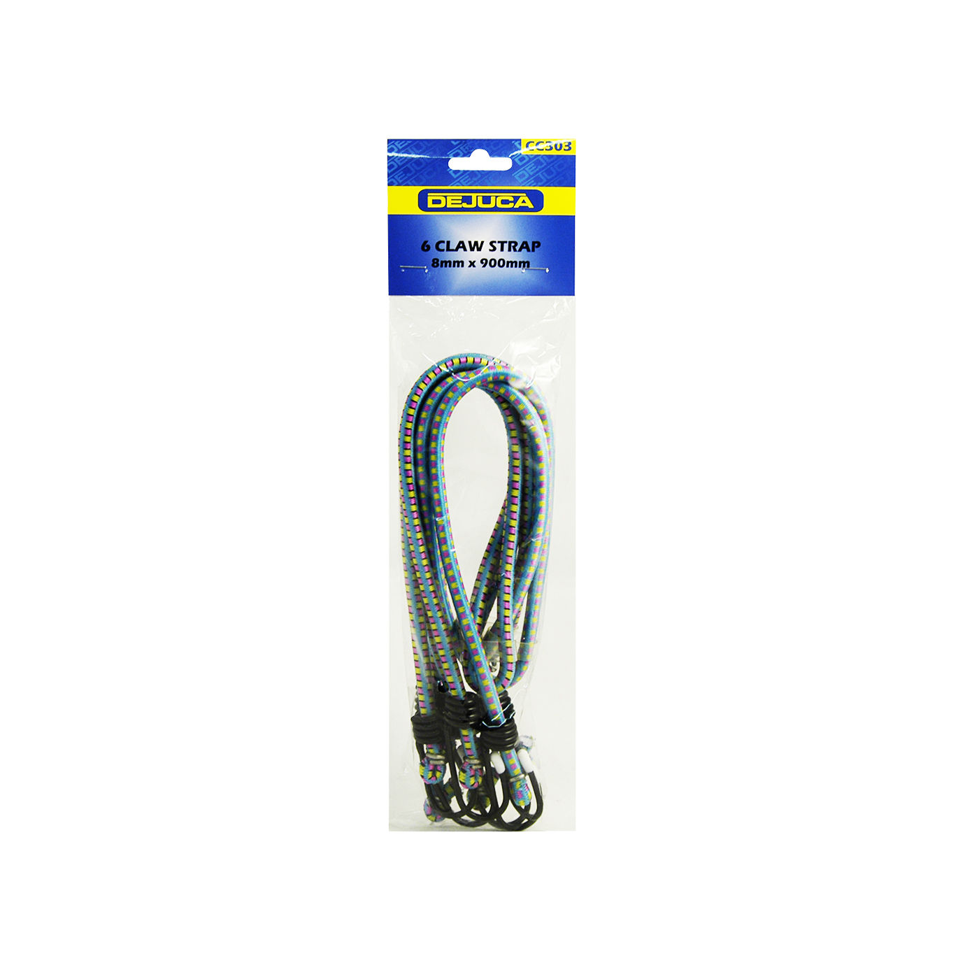 Dejuca - Octopus Luggage Strap - Luggage - 6 Claw - 8mm x 900mm - 3 Pack