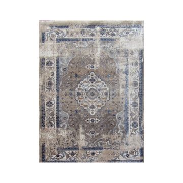 BK Carpets & Rugs - Oriental Inspired Vintage Style Indoor Rug - 2m x 2,9m - Beige - Blue