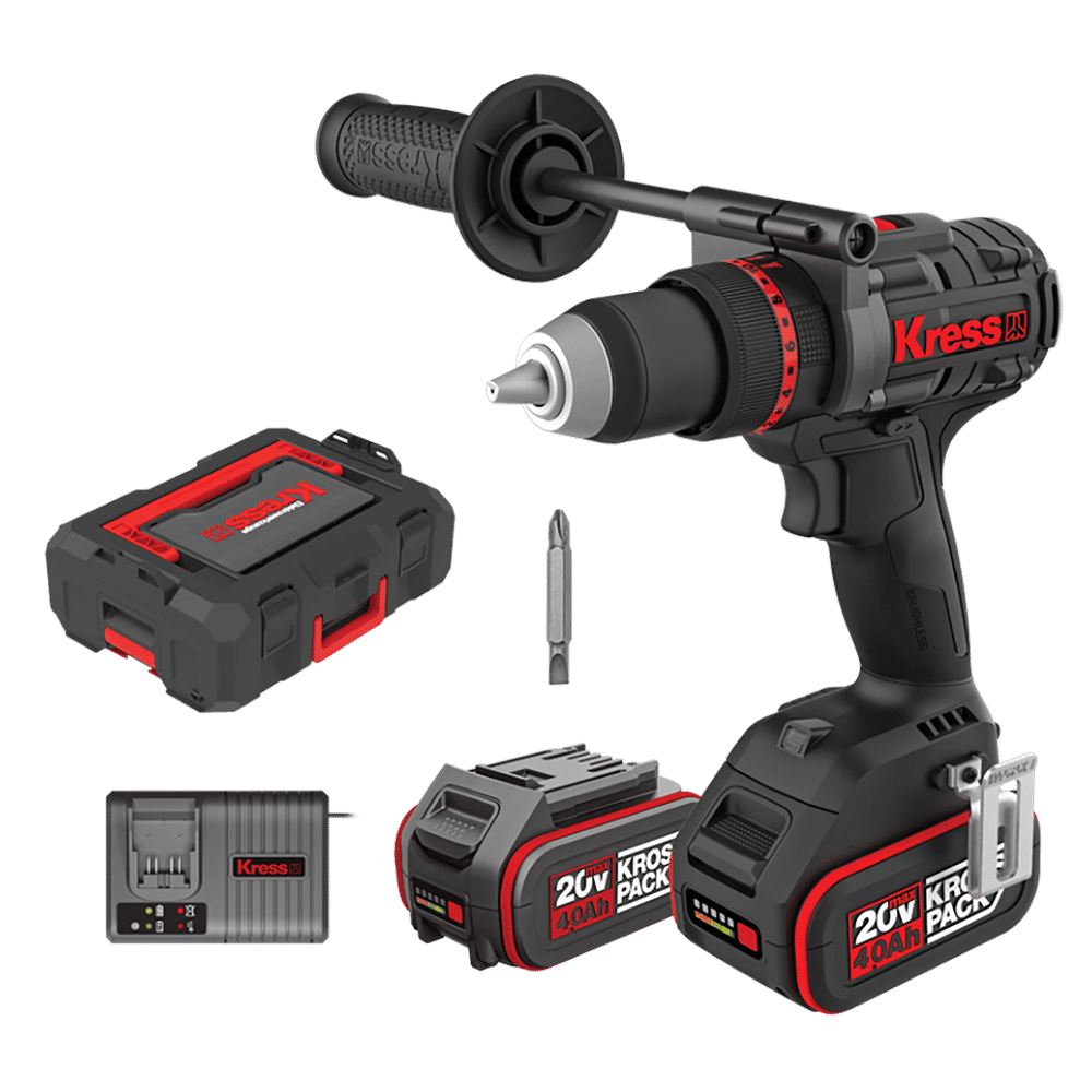 20V CORDLESS 140NM IMP. DRILL C/W CHARGER +2X4AH BATTERIES