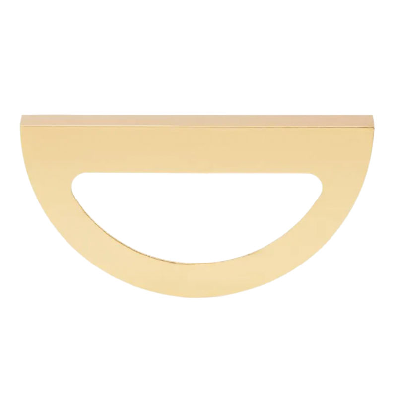 Half Moon Handle, Hollow, Brushed Gold, 64mm