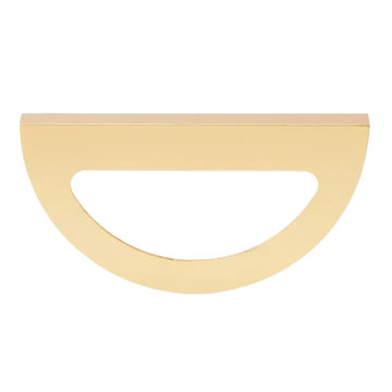 Half Moon Handle, Hollow, Brushed Gold, 64mm
